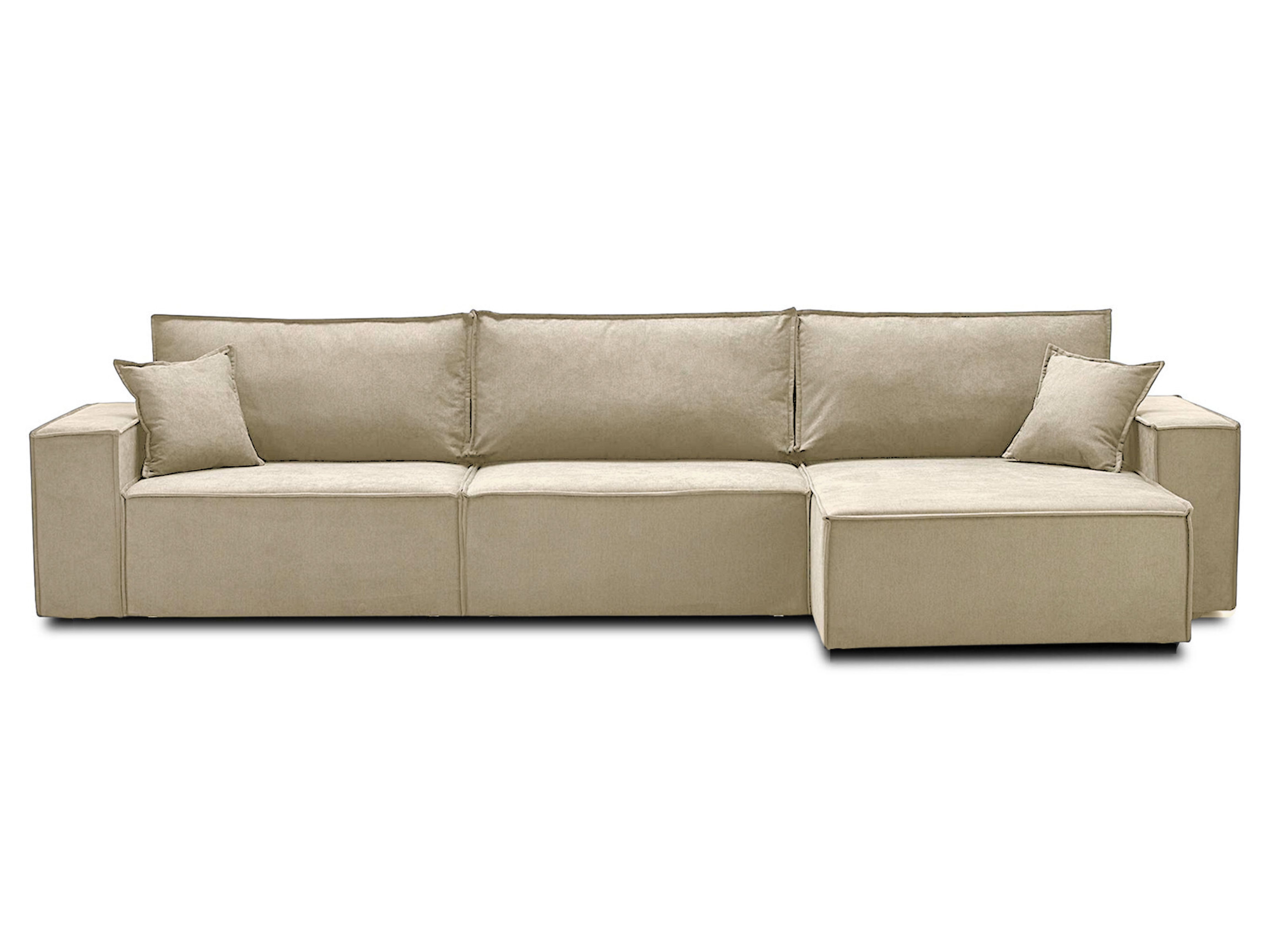 Duży narożnik w stylu loft beżowy